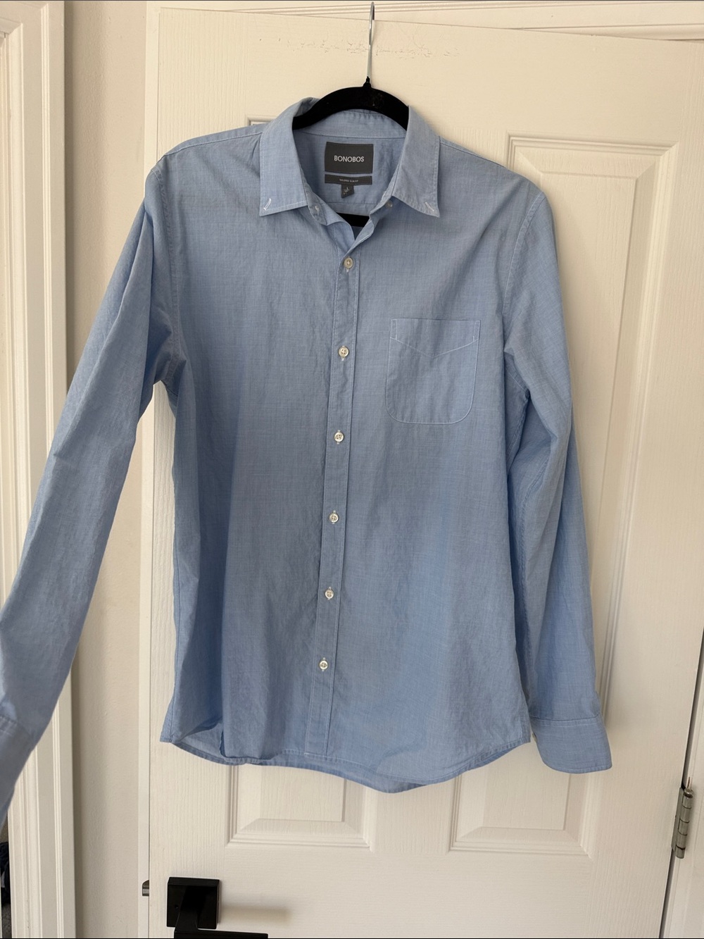 Bonobos Light Blue Men's Dress Shirt with Chest Pocket